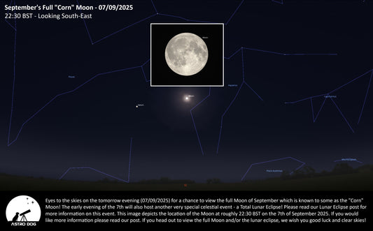 SEPTEMBER’S FULL MOON - THE “CORN” MOON! PLUS A TOTAL LUNAR ECLIPSE AND OTHER CELESTIAL TREATS!