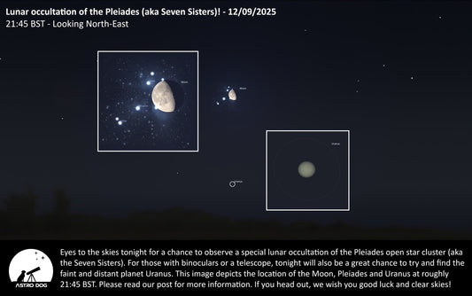 MOON OCCULTS THE PLEIADES TONIGHT! - 12/09/2025