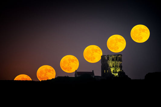 MOON SEQUENCE! FULL MOON RISING ABOVE SCARBOROUGH CASTLE!