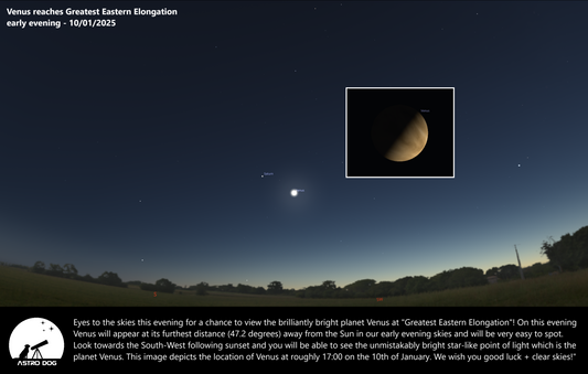 VENUS REACHES GREATEST EASTERN ELONGATION! 10/01/25