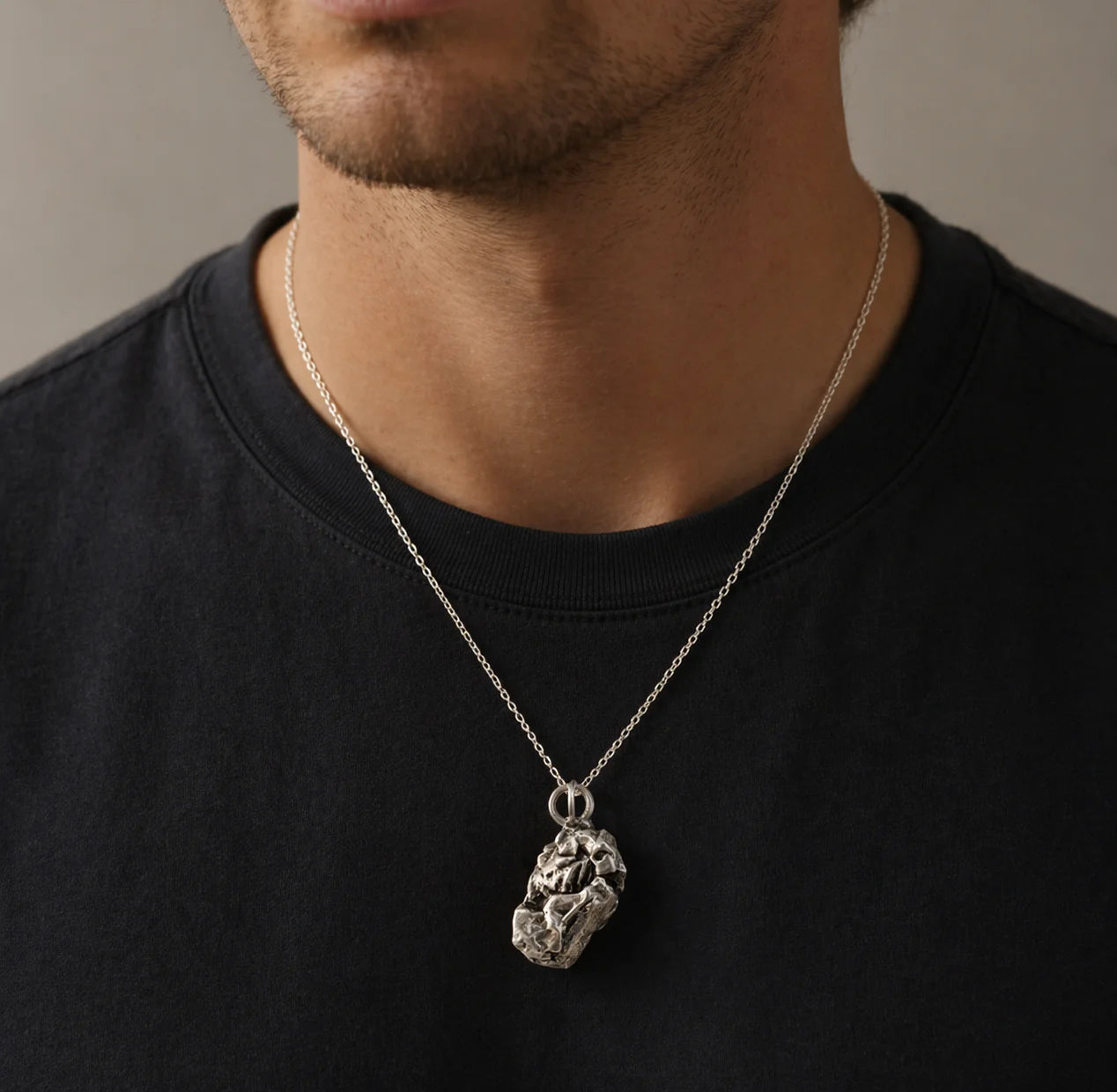 Campo Del Cielo Meteorite Necklace | 925 Sterling Silver | Genuine Iron Meteorite