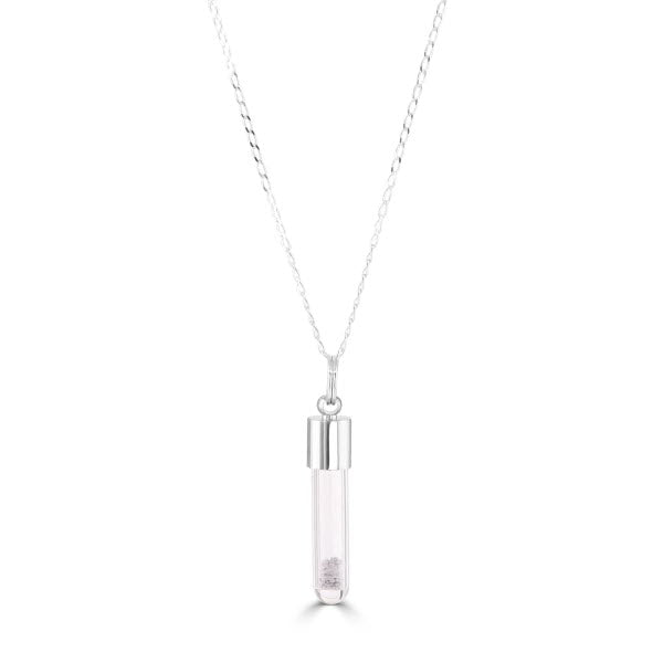 Vial Moon Dust Necklace | 925 Sterling Silver | Genuine Lunar Meteorite
