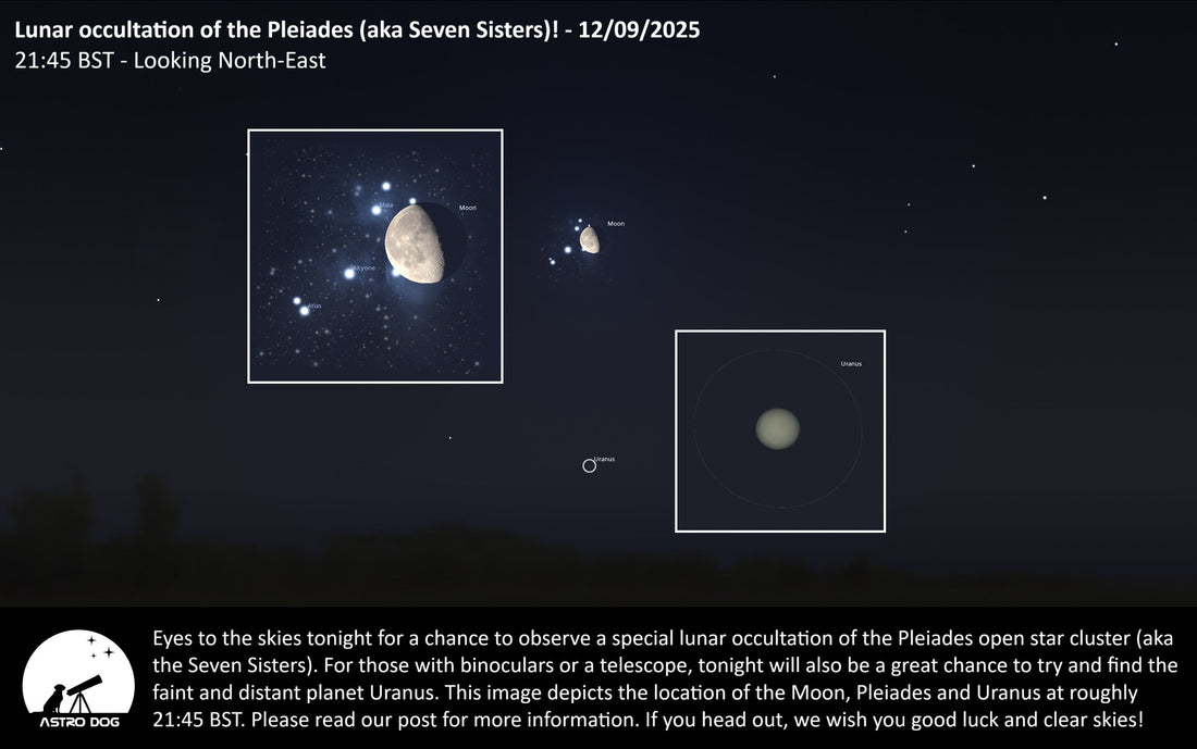 MOON OCCULTS THE PLEIADES TONIGHT! - 12/09/2025