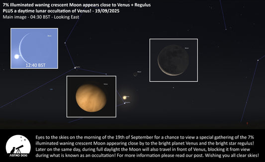MOON VISITS VENUS AND REGULUS + LUNAR OCCULTATION OF VENUS! – 19/09/2025