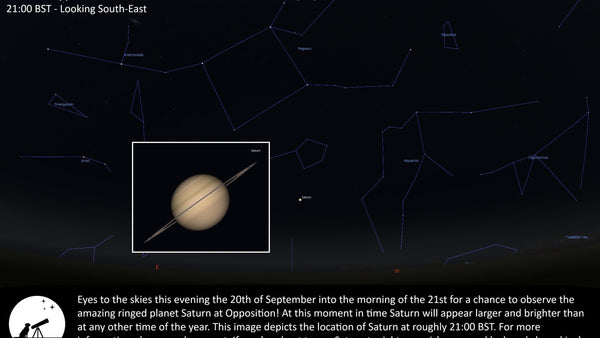 SATURN REACHES OPPOSITION TONIGHT! – 20/09/2025