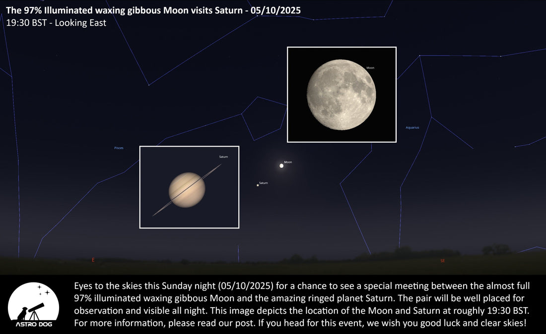 THE MOON VISITS SATURN!  – 05/10/2025