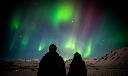 Aurora borealis over the UK night sky