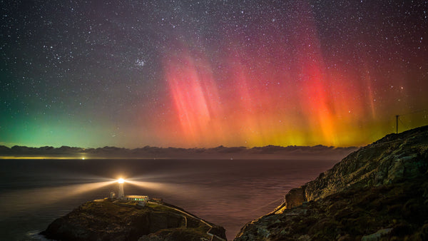 Aurora borealis photographed over the UK night sky