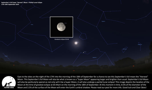 SEPTEMBERS “HARVEST” MOON, “SUPER MOON”, AND PARTIAL LUNAR ECLIPSE!