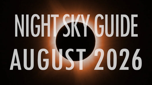 August 2026 Night Sky Guide thumbnail showing a total solar eclipse