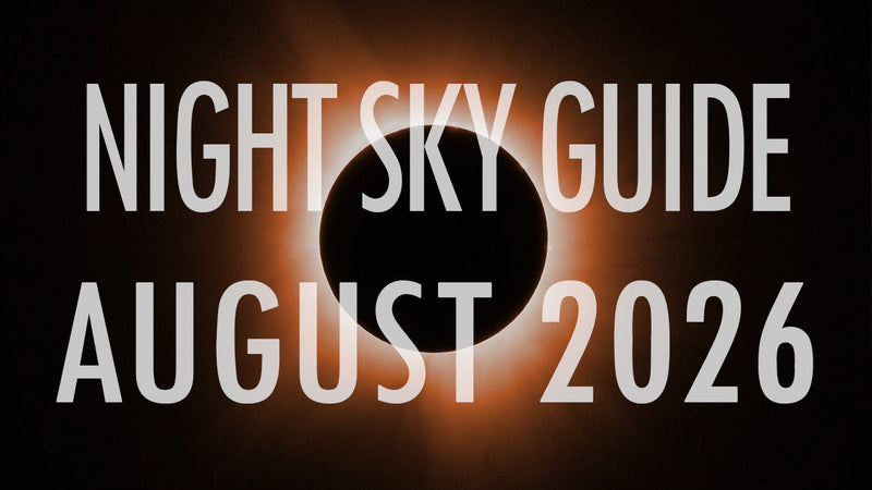 August 2026 Night Sky Guide thumbnail showing a total solar eclipse