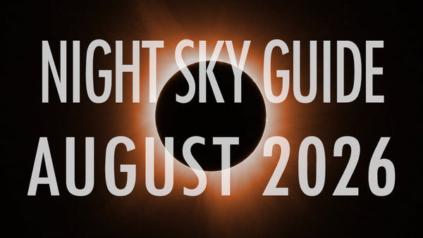 August 2026 Night Sky Guide thumbnail showing a total solar eclipse