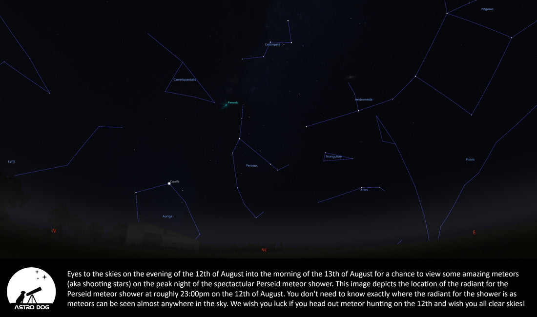 THE PEAK OF THE PERSEID METEOR SHOWER 12TH AUGUST!