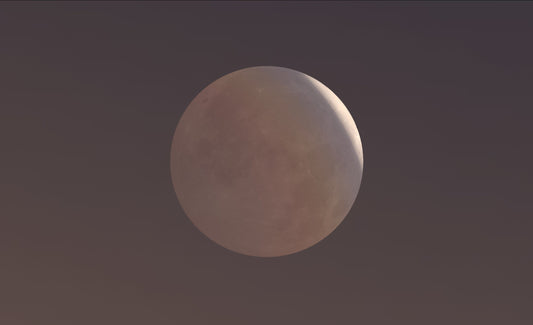 Close-up photograph of the Moon during the partial lunar eclipse of 28th August 2026
