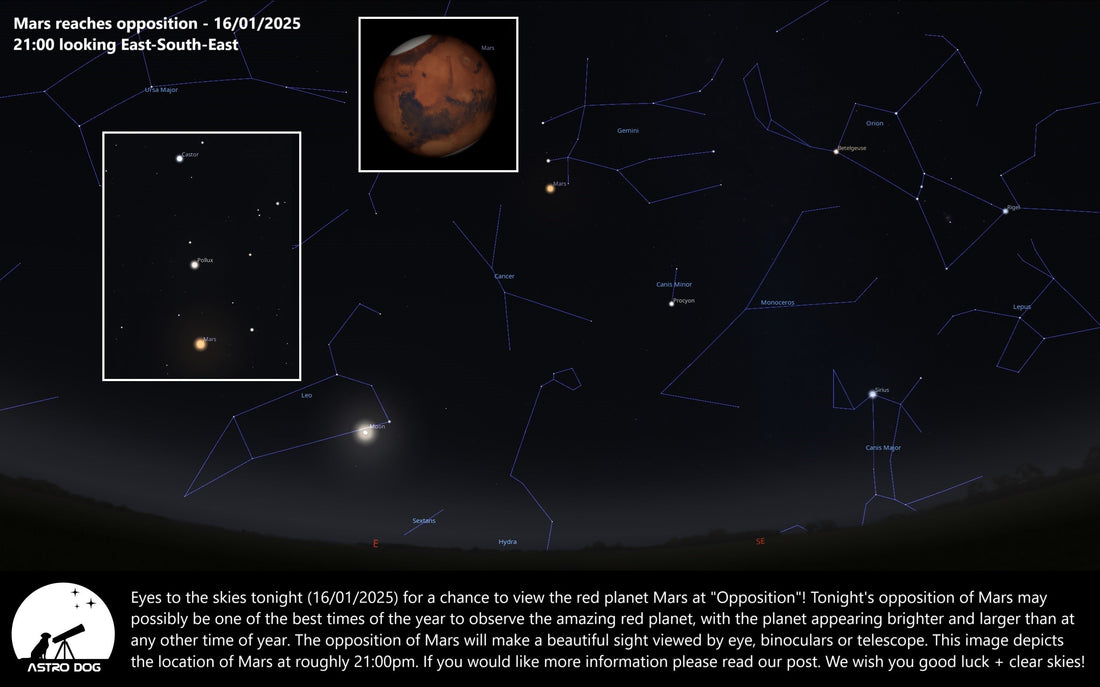 MARS AT OPPOSITION TONIGHT - 16/01/2025 💖✨️