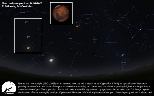 MARS AT OPPOSITION TONIGHT - 16/01/2025 💖✨️