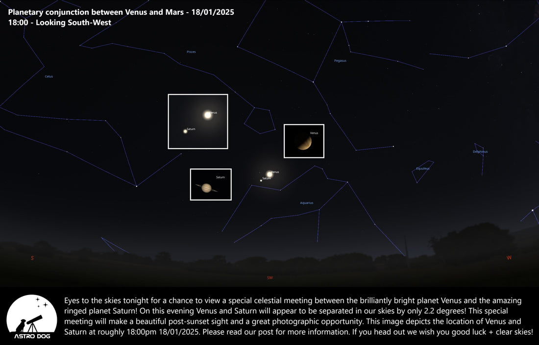 VENUS CLOSE BY TO SATURN TONIGHT! - 18/01/2025