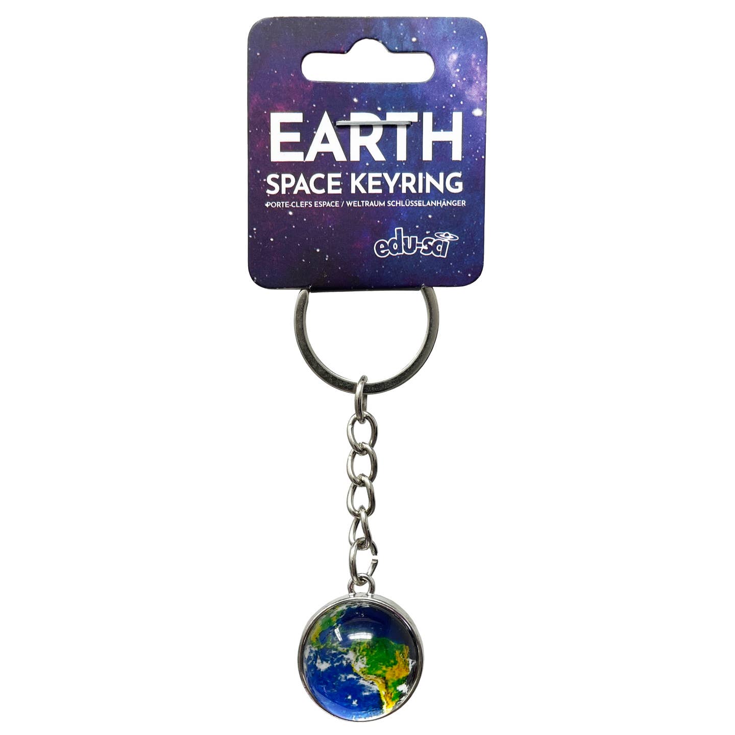 Earth Glass Planet Keyring