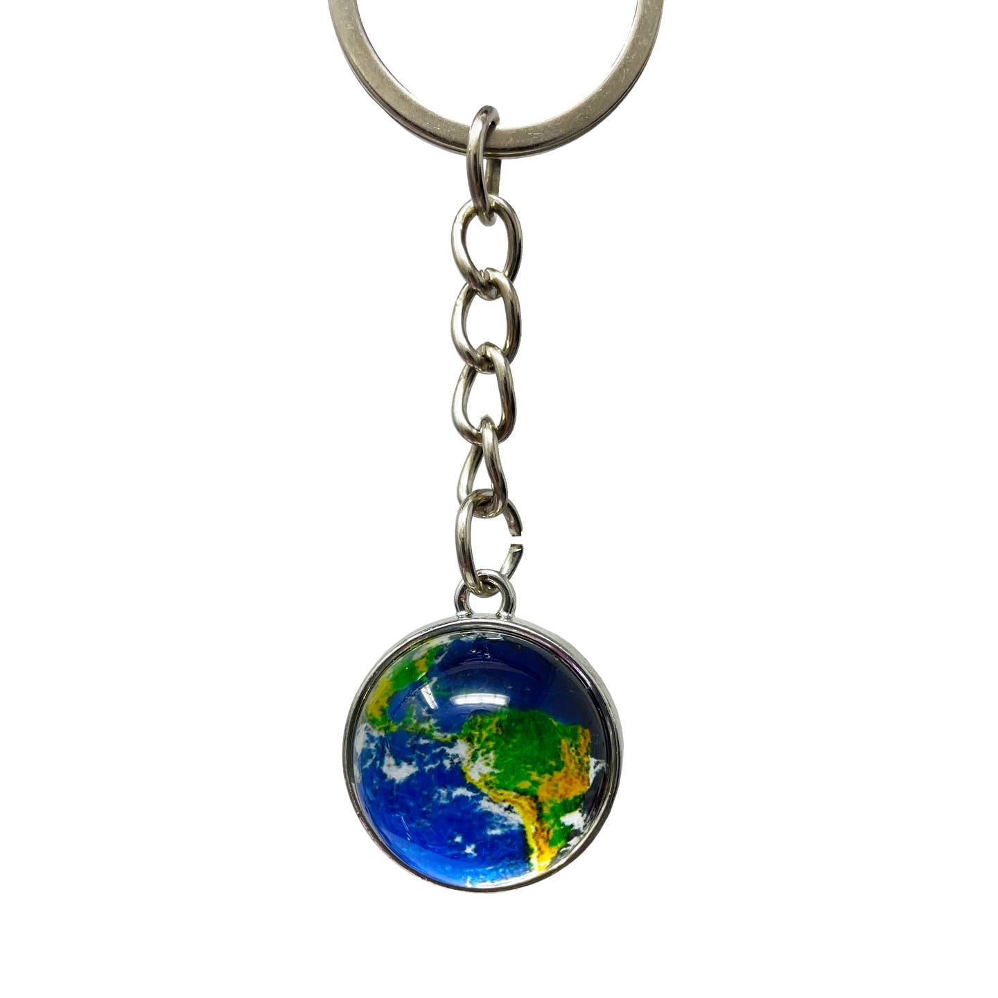 Earth Glass Planet Keyring