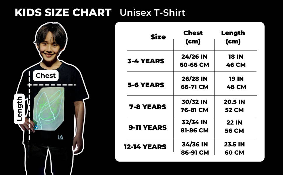 Glow in the Dark Interactive T-Shirt | Star Design | 3–14 Years