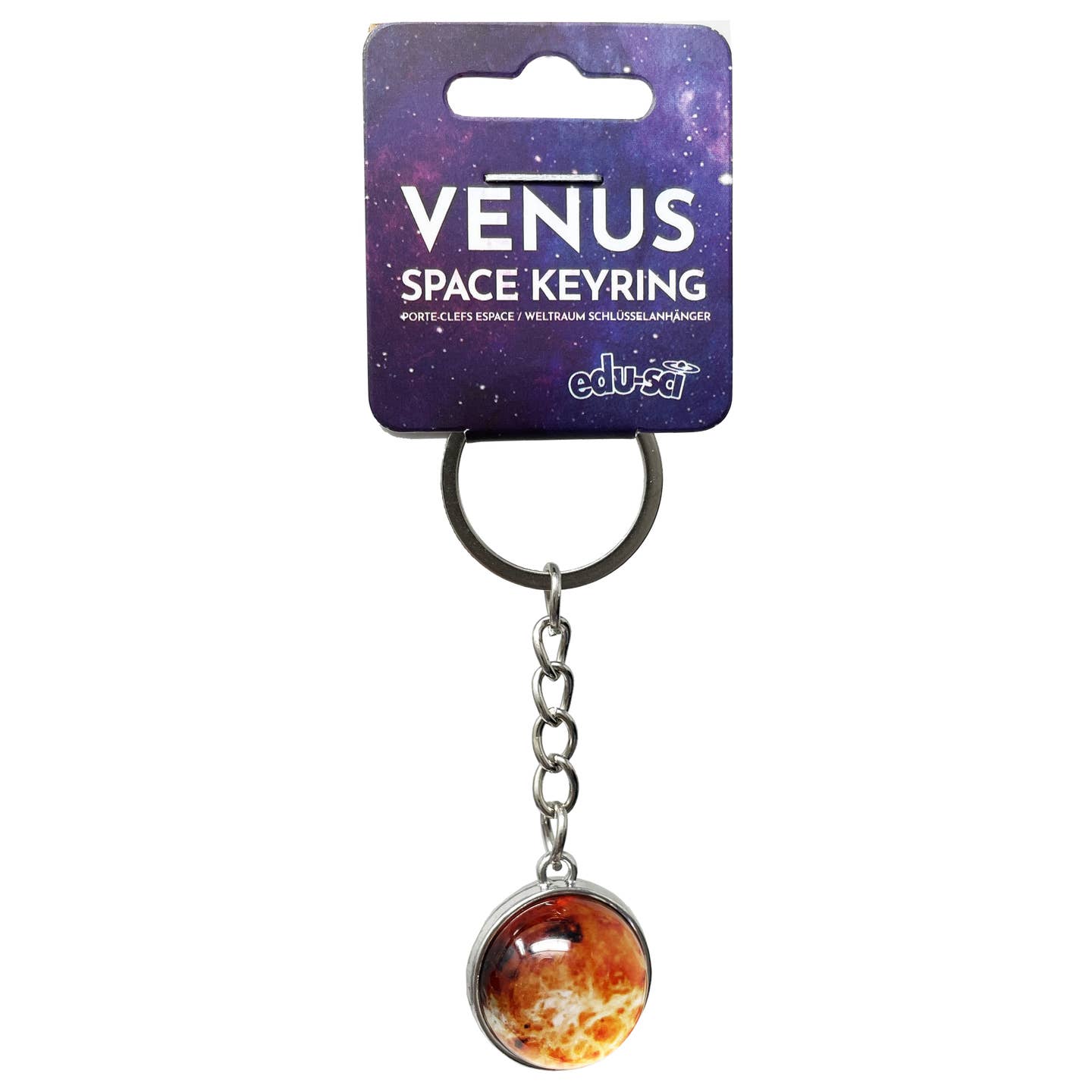 Venus Glass Planet Keyring
