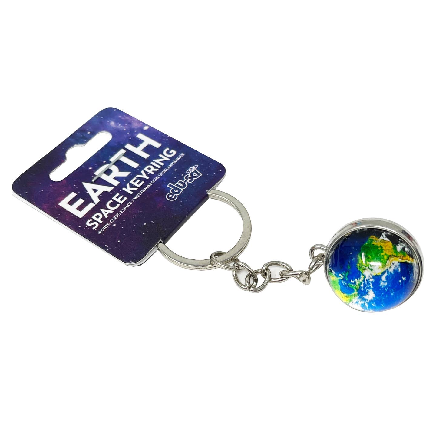 Earth Glass Planet Keyring