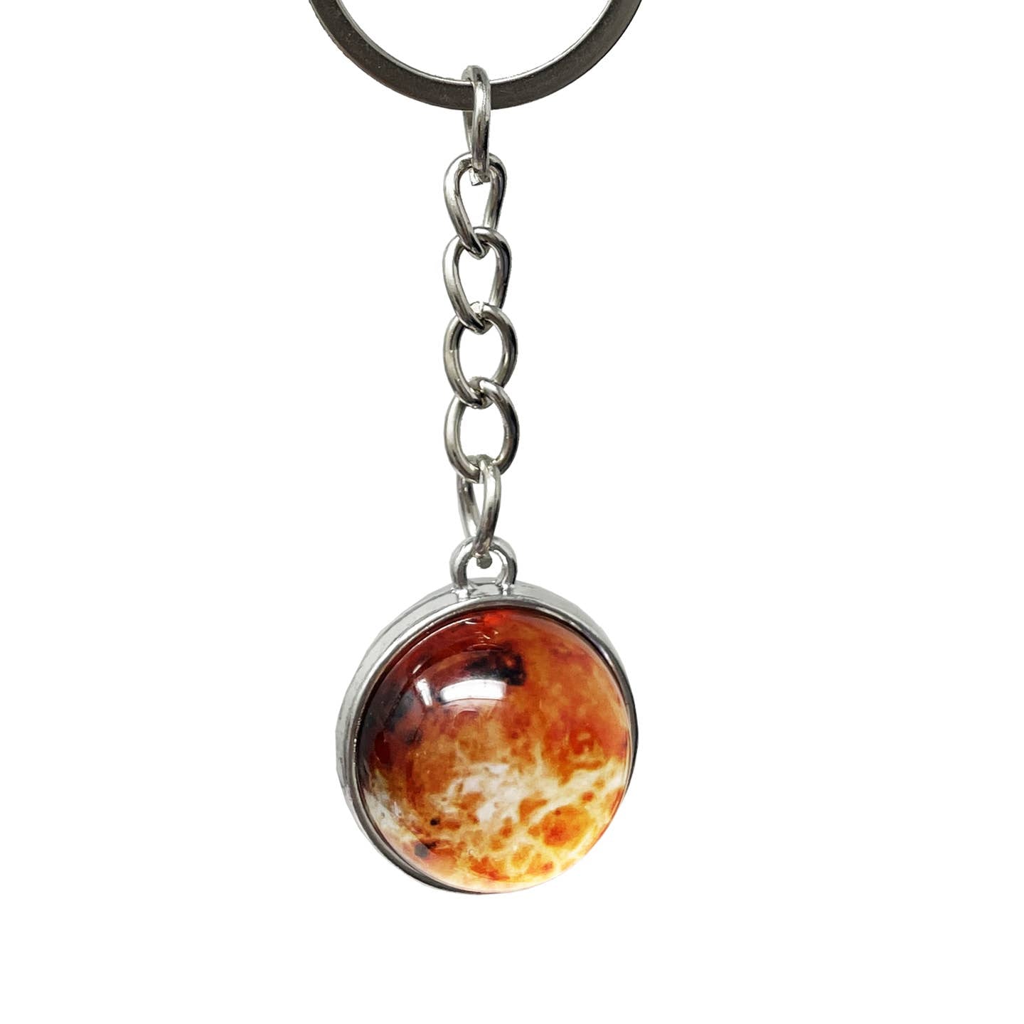 Venus Glass Planet Keyring