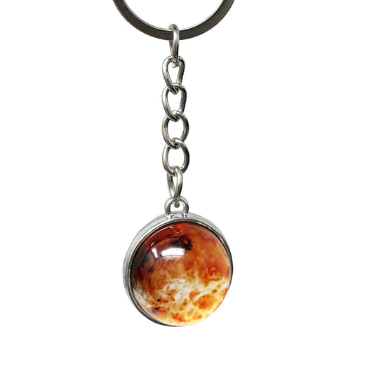 Venus Glass Planet Keyring