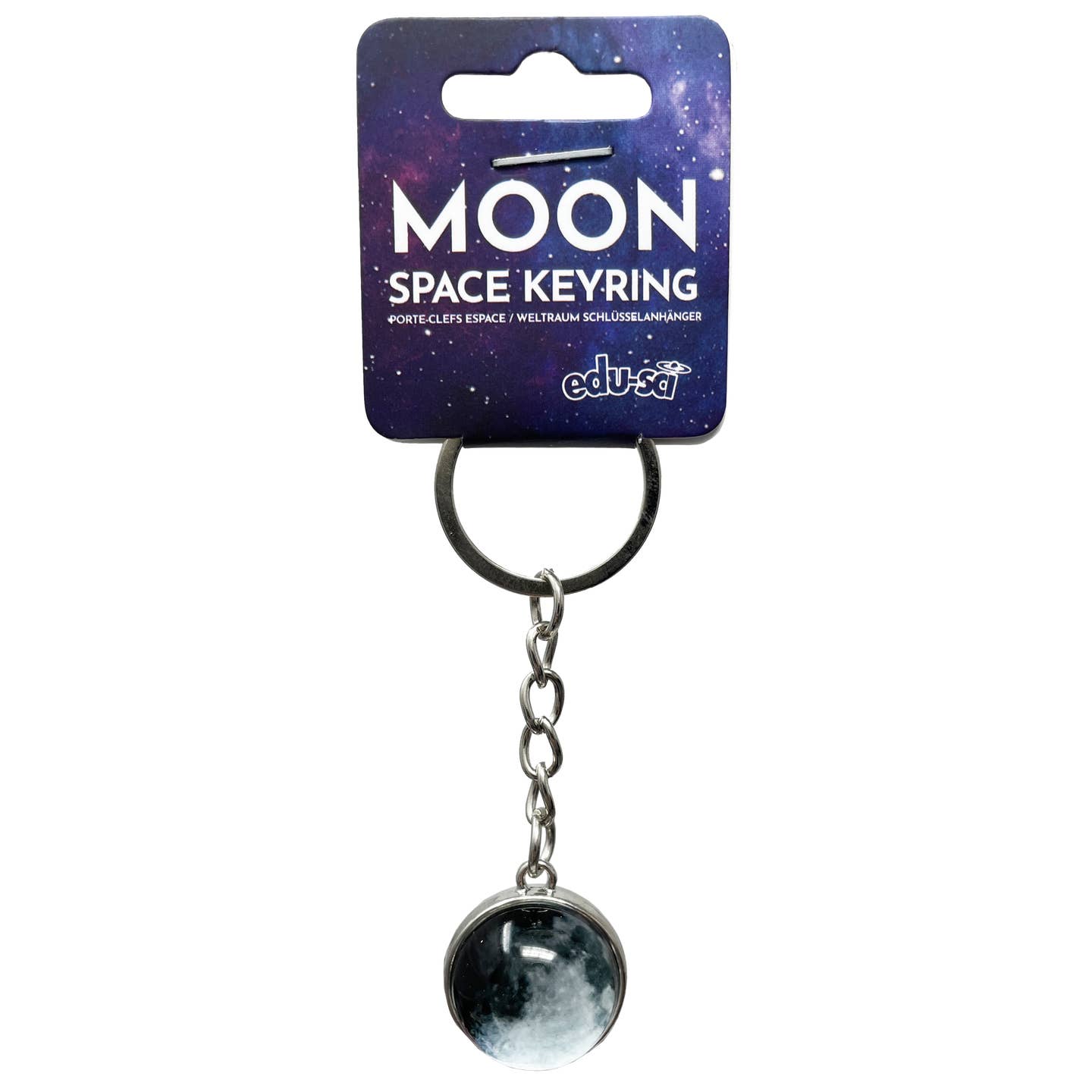 Moon Glass Planet Keyring