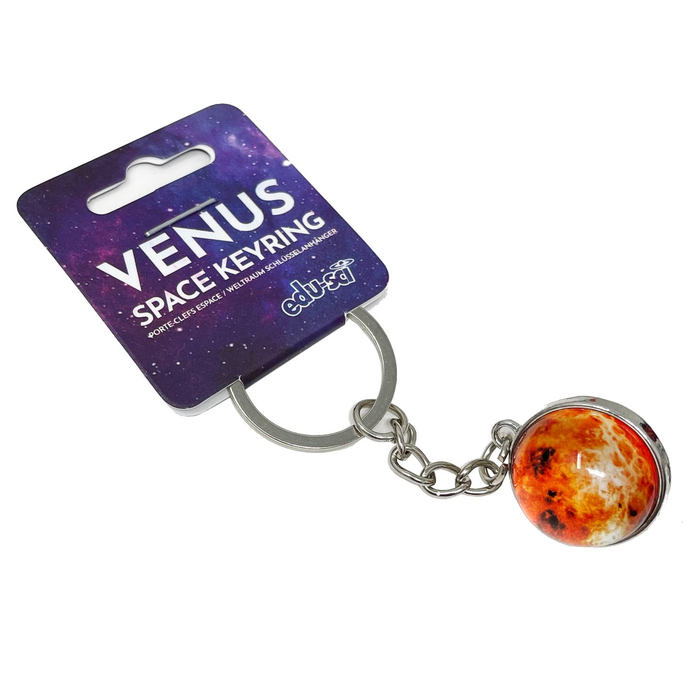Venus Glass Planet Keyring
