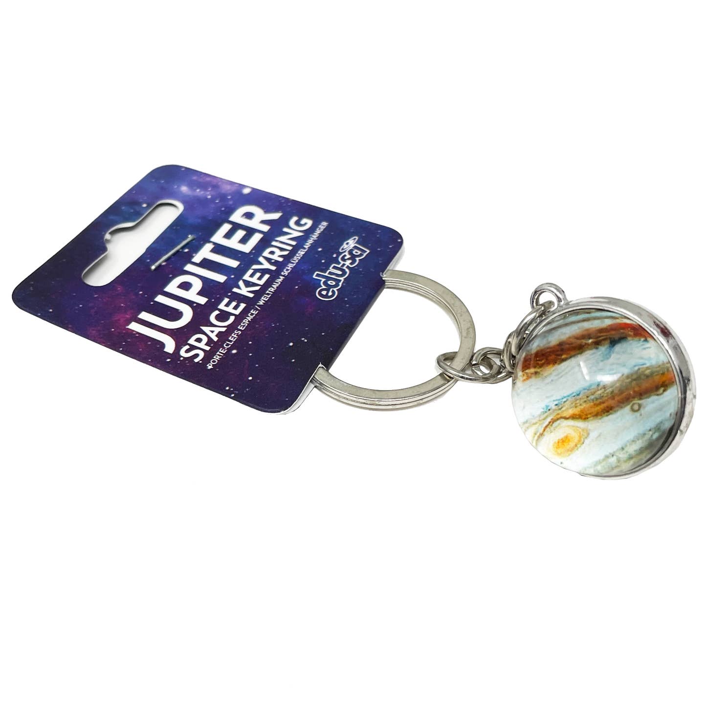 Jupiter Glass Planet Keyring