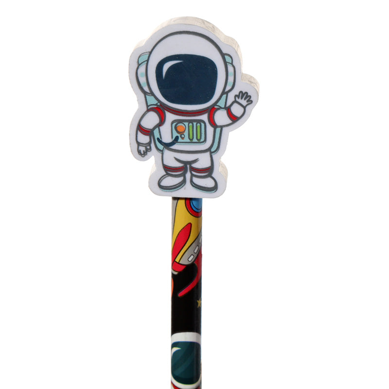 Space pencil with space shuttle eraser topper