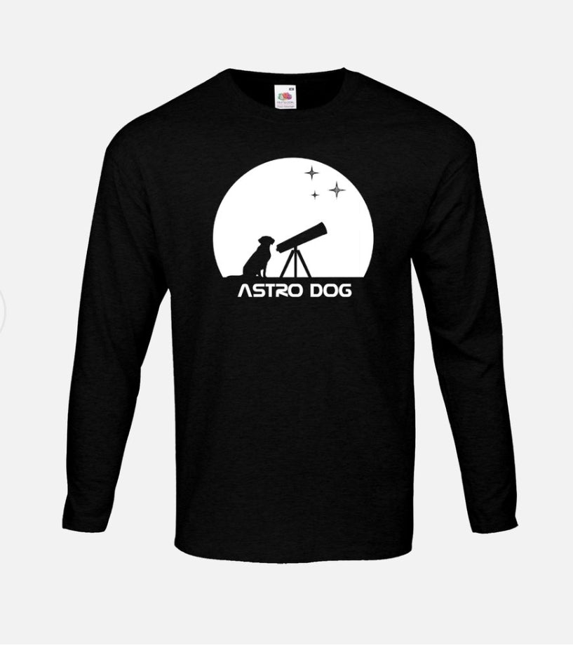 Astro Dog Logo Long Sleeve T-Shirt | Black | Unisex