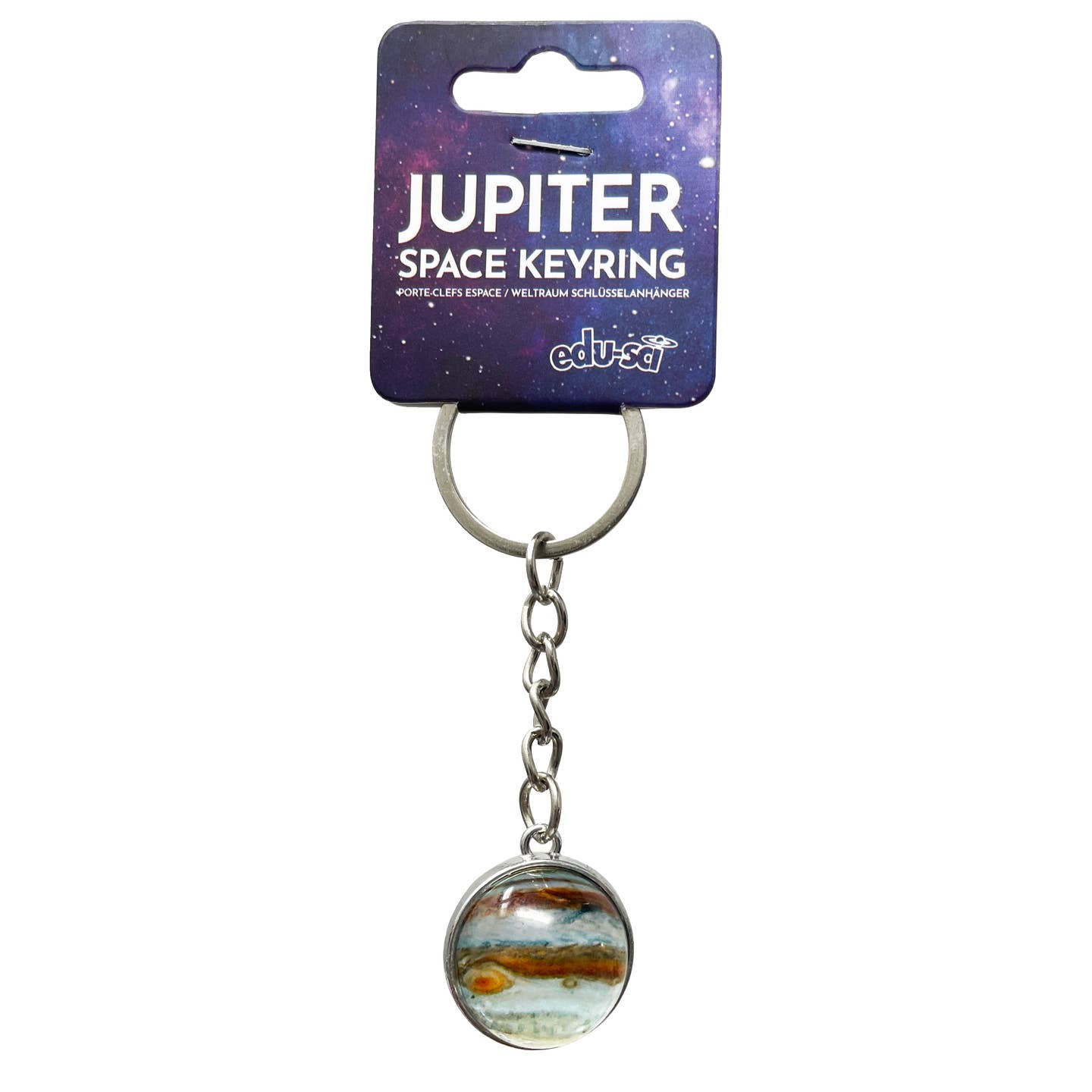 Jupiter Glass Planet Keyring