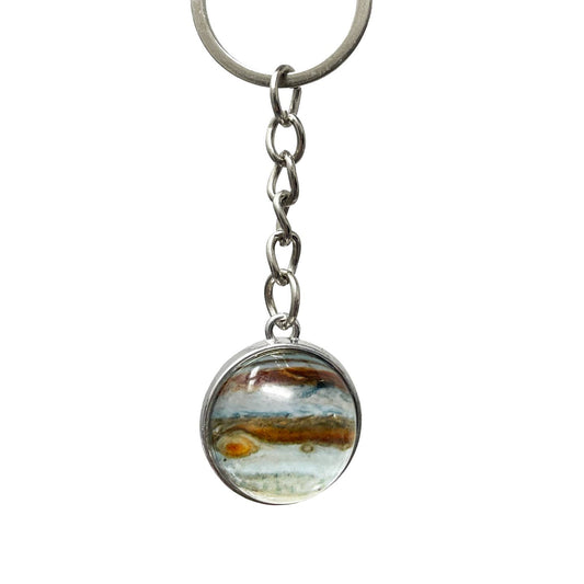 Jupiter Glass Planet Keyring