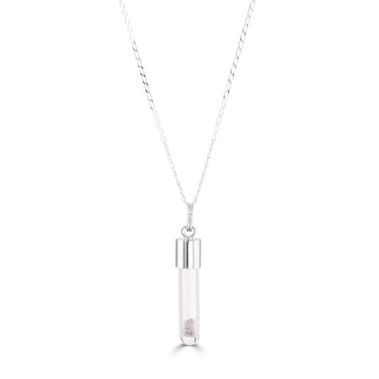 Vial Moon Dust Necklace | 925 Sterling Silver | Genuine Lunar Meteorite