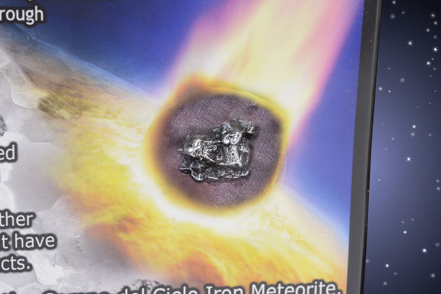 Campo Del Cielo Display Card | Iron Meteorite Specimen | Genuine Space Rock